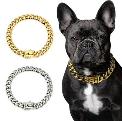 cuban link dog collar