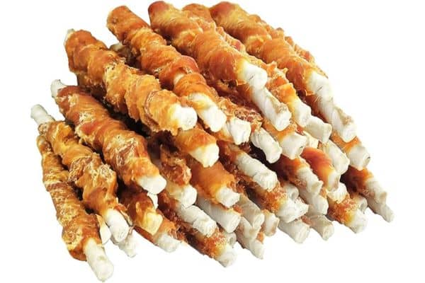 Dentley's Gourmet Wrapped Rawhide Sticks Dog Treats - Chicken 40 Count Per Pack