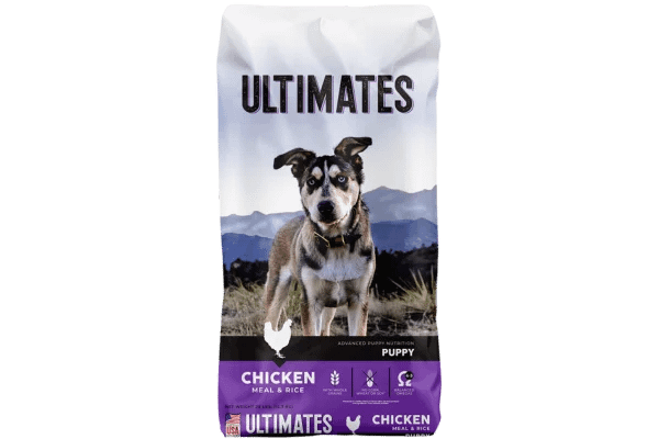 Ultimates Puppy Chicken Meal & Rice Dry Dog Food content 